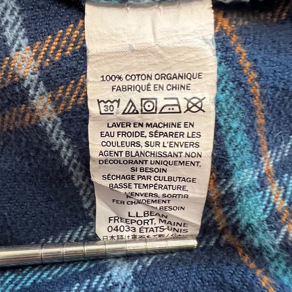 L.L. Bean Midnight Sky Organic Cotton Flannel - Picture 12 of 12